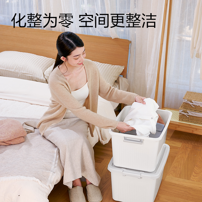 得力XDM165收納箱(16L)(白)(個)