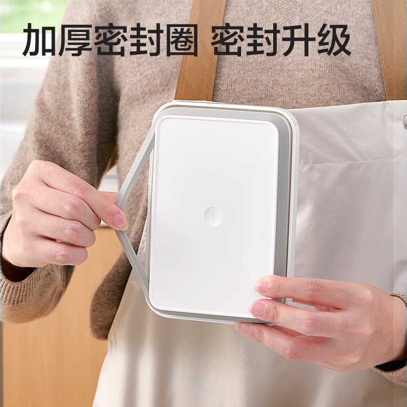 得力XDM113按壓密封盒(1.75L)(透明)(個(gè))