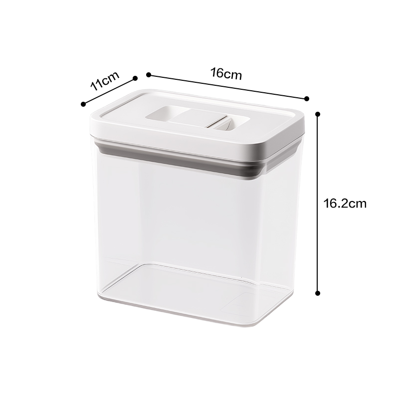 得力XDM113按壓密封盒(1.75L)(透明)(個(gè))
