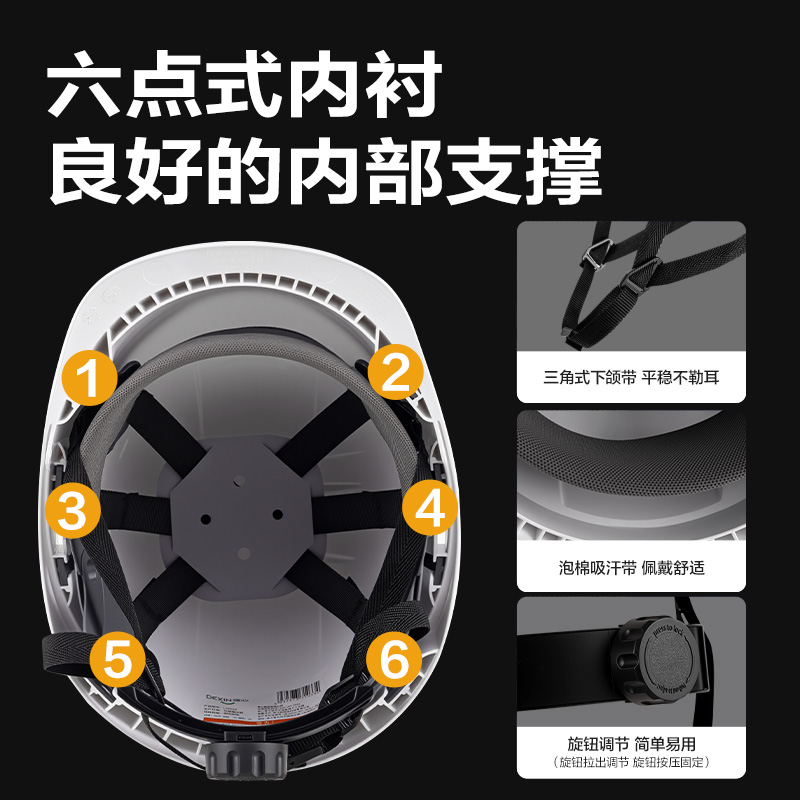 得力得心LQ634安全帽(白)(個)