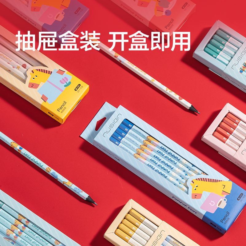 紐賽NS683-HB六角桿馬年120紐賽鉛筆HB(混)(10支/盒)