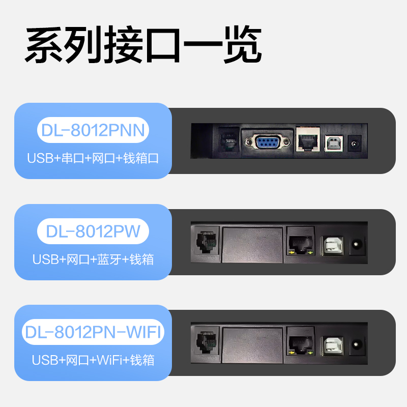 得力DL-8012PW熱敏票據(jù)打印機(灰色)(臺)