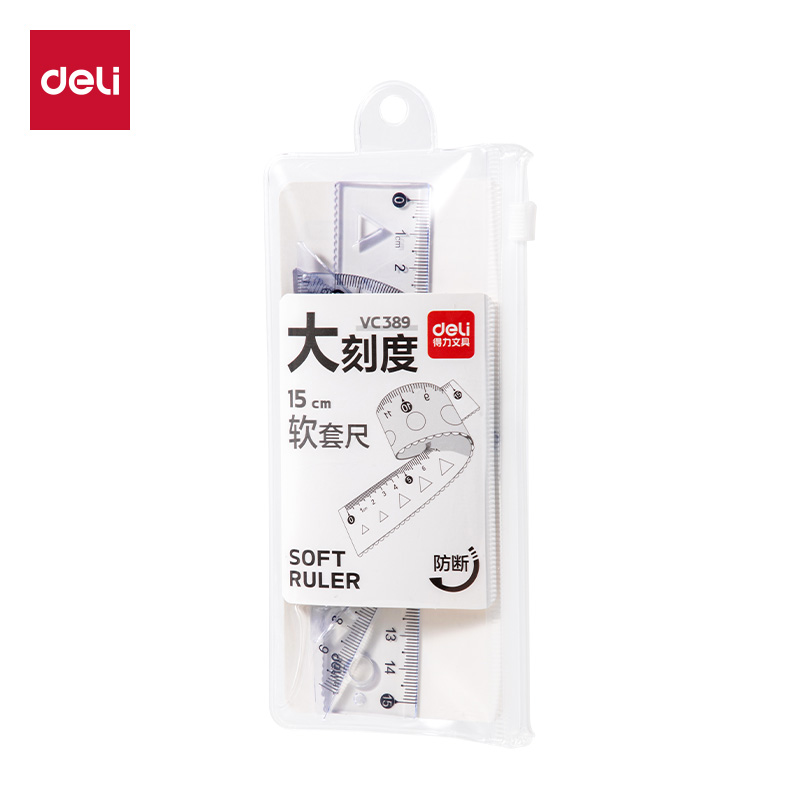 得力VC389簡(jiǎn)約套尺15cm(透明)(套)