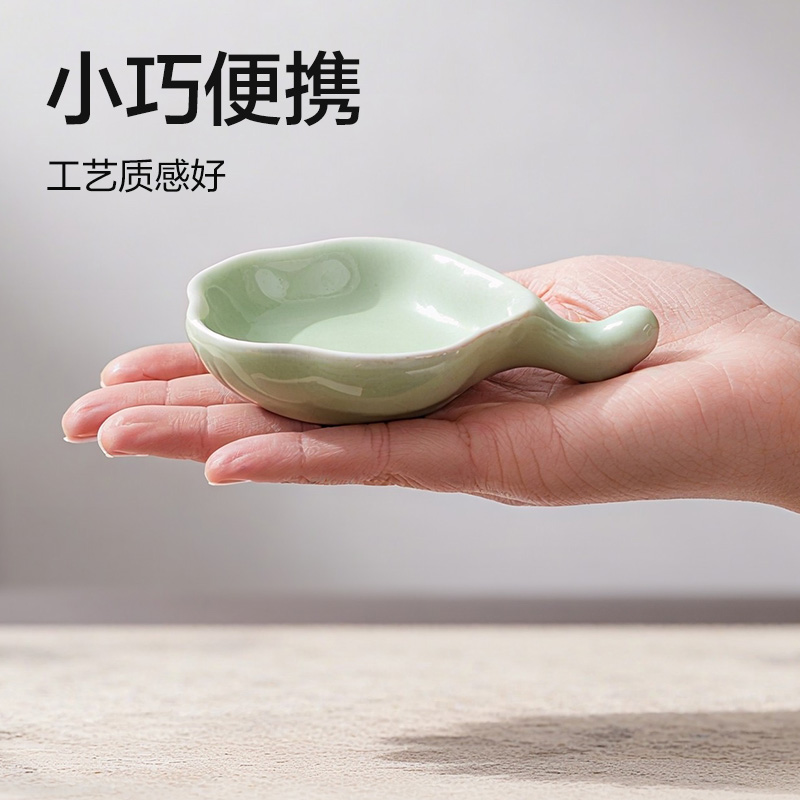 得力HW719-A陶瓷梅花墨碟(綠)(個)