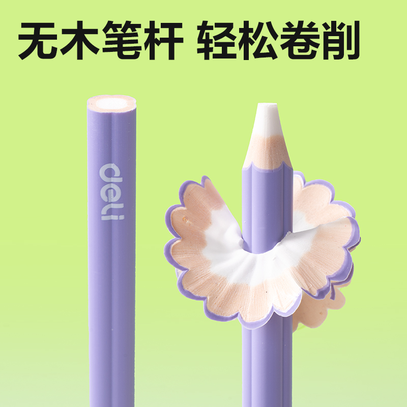 得力VP601無(wú)木橡皮筆(混)(盒)