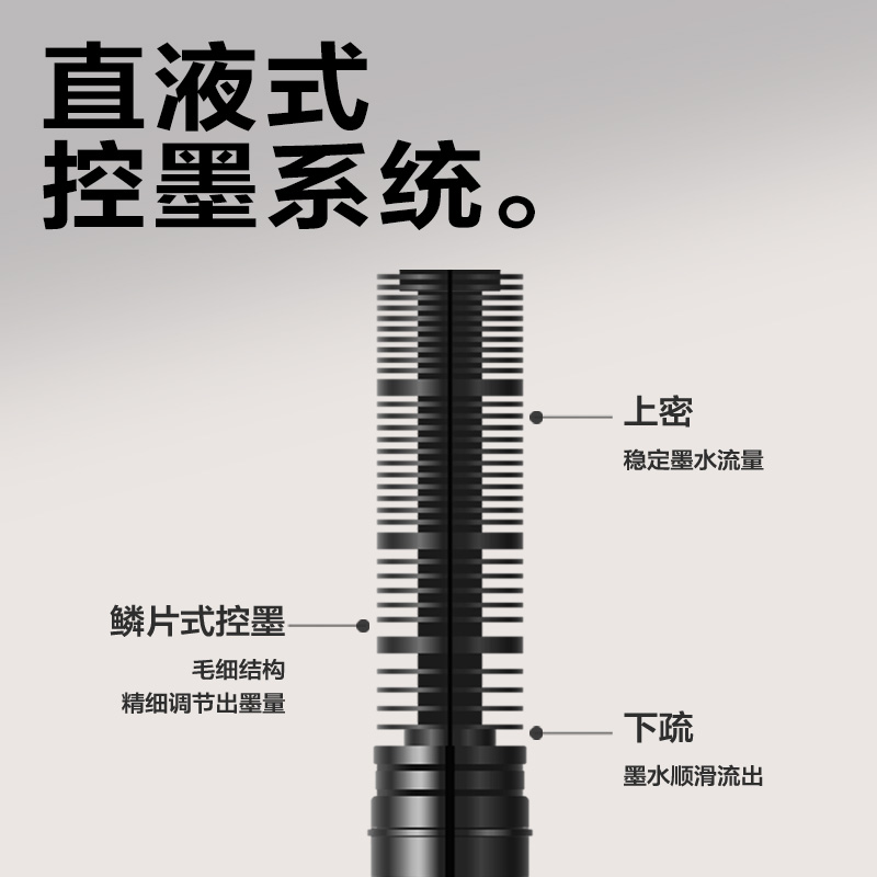 得力DP297直液式走珠筆0.5mm全針管(藍(lán))(支)