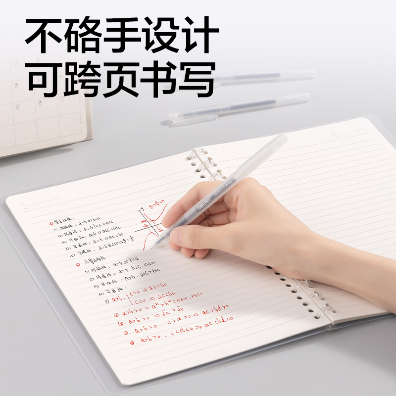 得力HB5503-1牛盾PP輕薄3孔可開合活頁本(透明)(本)
