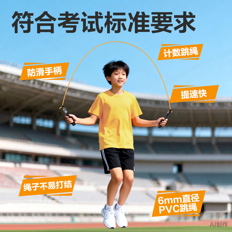 安格耐特FT144P多功能電子計(jì)數(shù)倒計(jì)時(shí)6毫米直徑PVC跳繩(黑)(根)