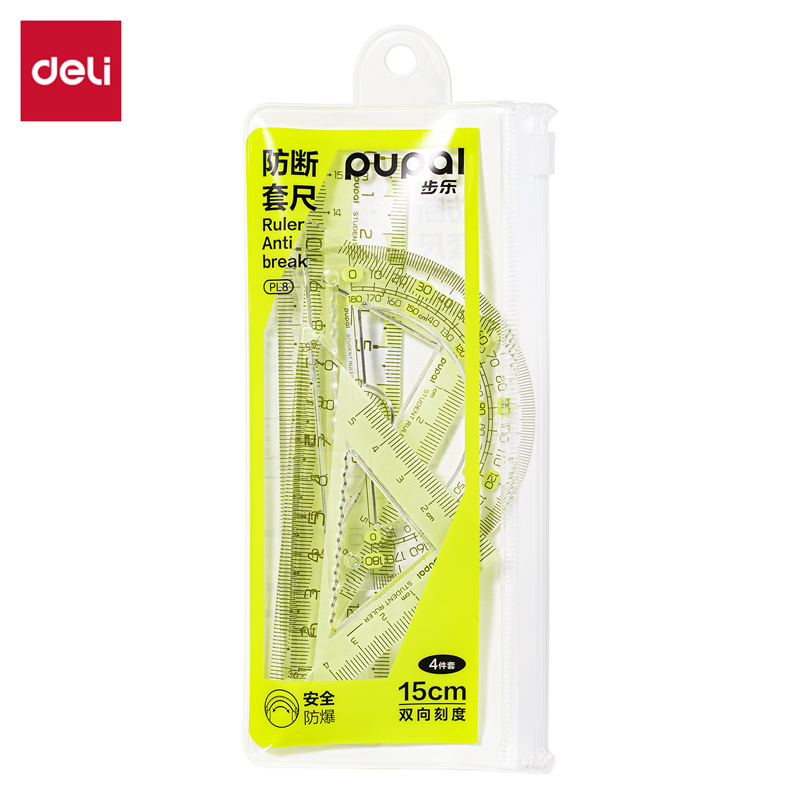 得力PL8步樂防斷套尺15cm(綠)(套)
