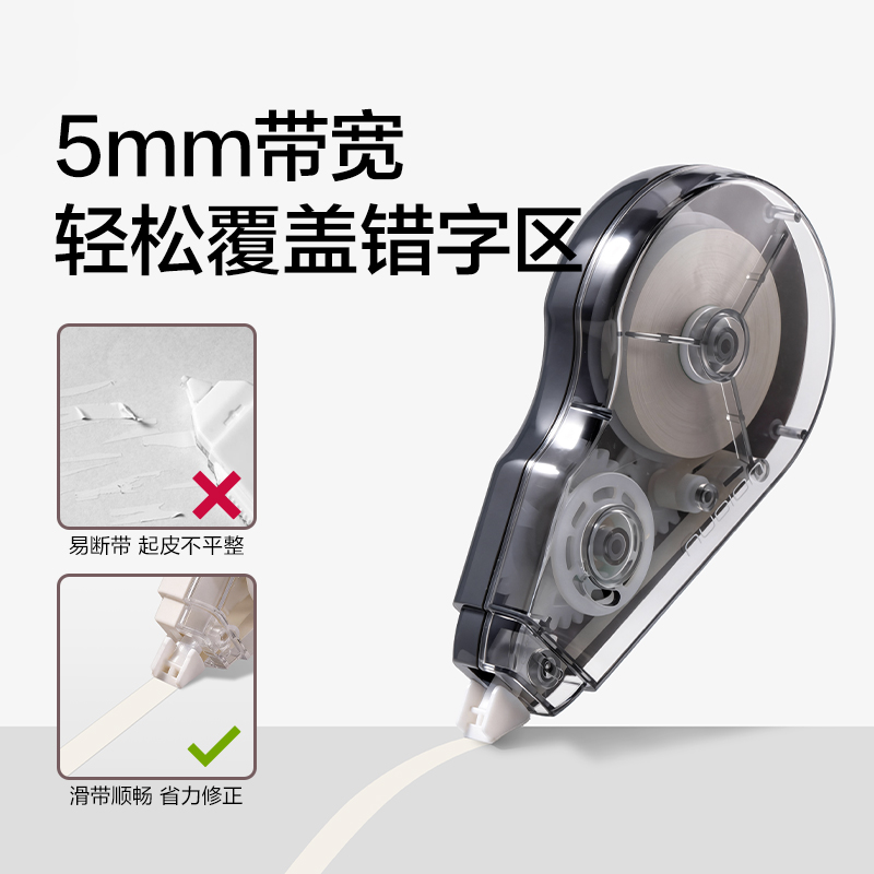NS226-150DZ省力修正帶套裝5mm*30m*5(黑煙色)(套)