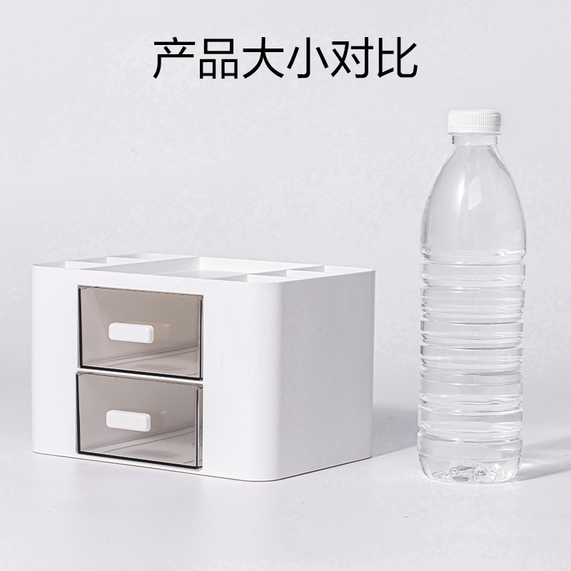 得力PK138桌面收納盒(白)(盒)