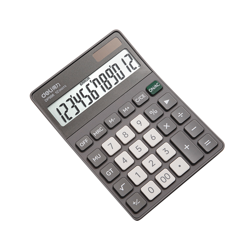 得力DP566環(huán)保桌面計算器(深灰)(臺)