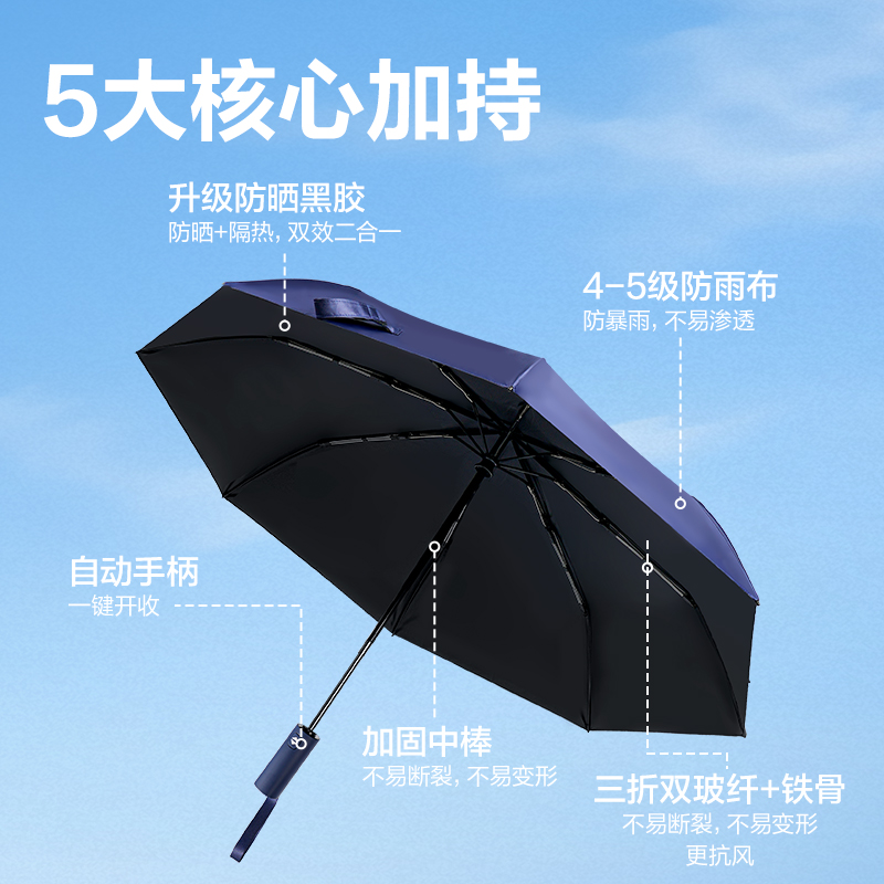 得力LY570自動晴雨傘(混)(把)