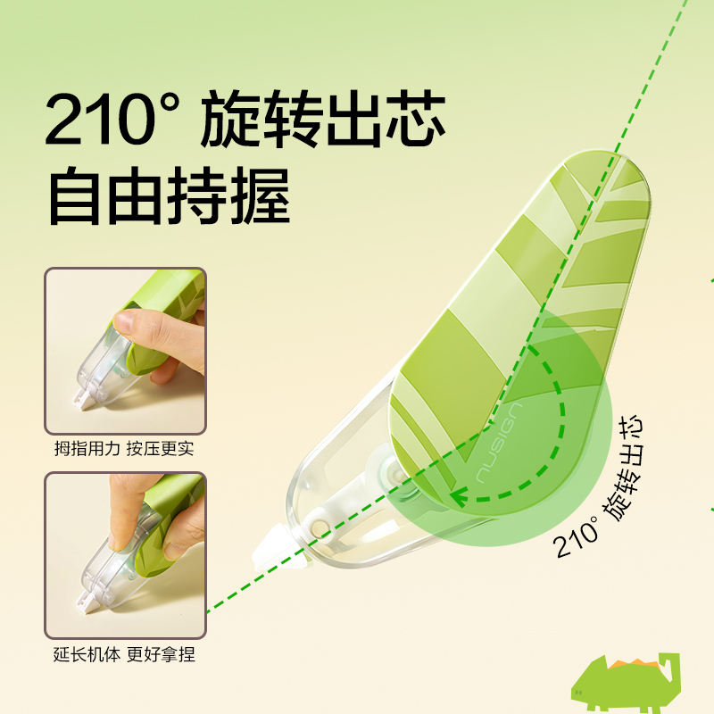 紐賽NS227-F護(hù)眼旋轉(zhuǎn)修正帶5mm*12m(黃)(個(gè))