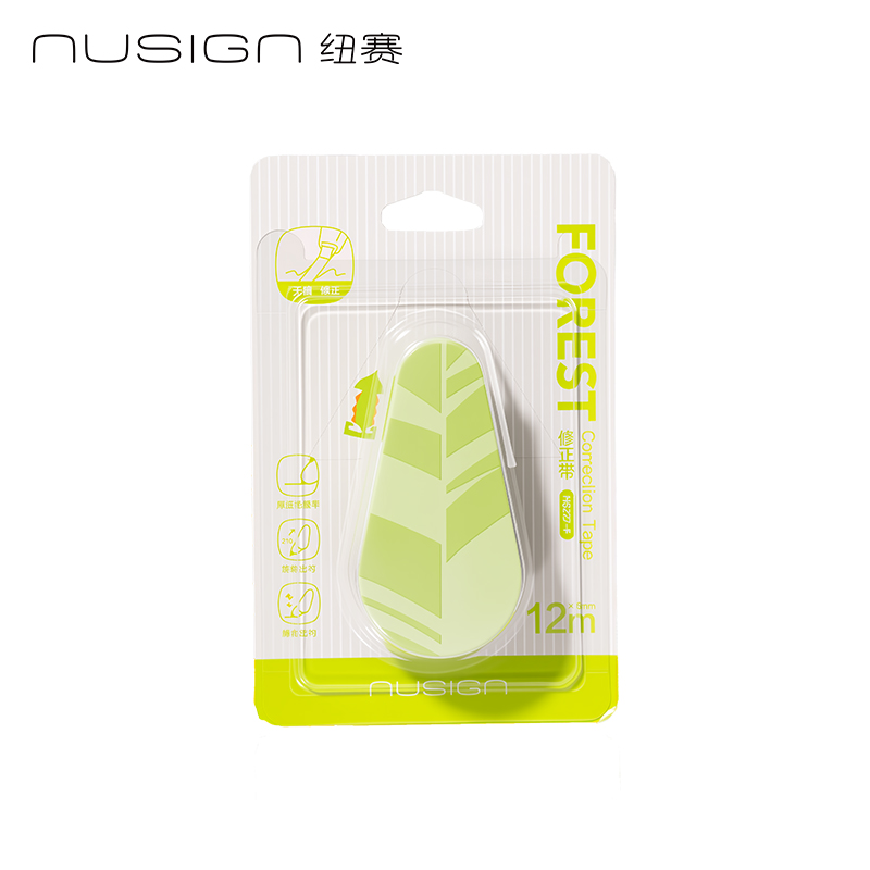 紐賽NS227-F護(hù)眼旋轉(zhuǎn)修正帶5mm*12m(淺綠)(個(gè))