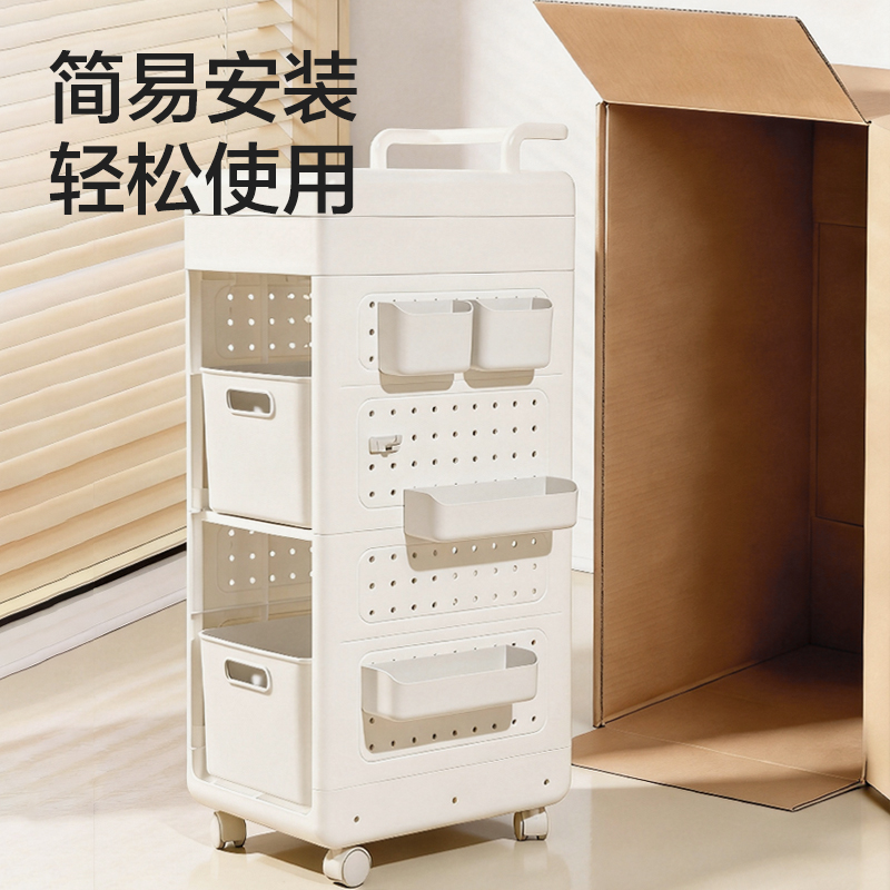 得力XDM212三層小推車(白)(箱)