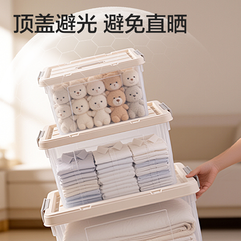 得力XDM172收納箱(10L)(透明)(個(gè))