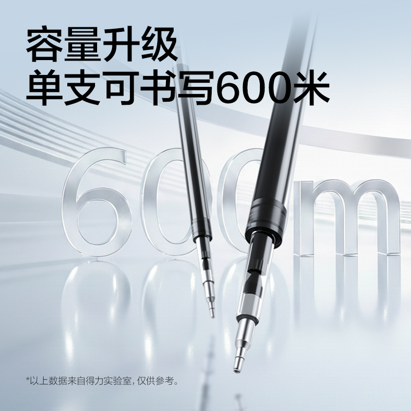 得力SE284臻順滑常規(guī)按動中性筆替芯0.5mm雙球珠AS筆頭(黑)(支)