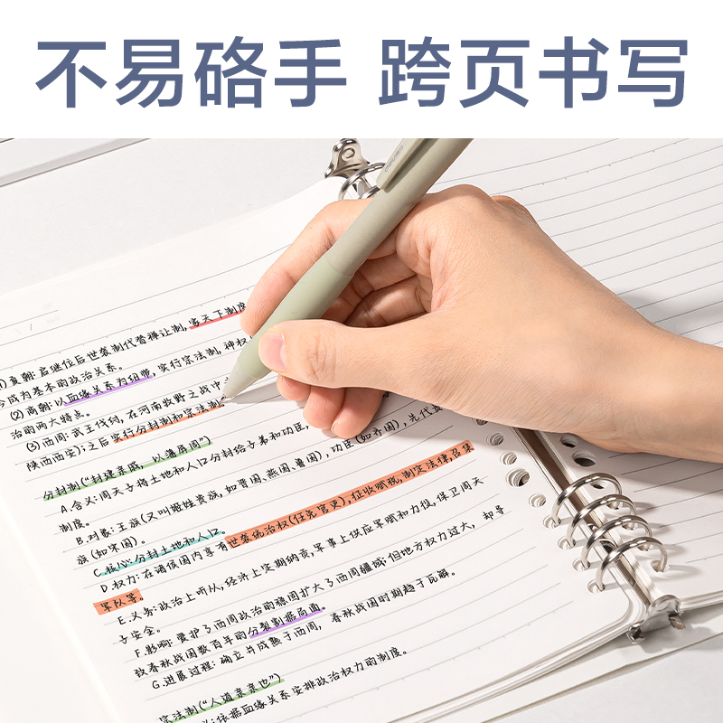 得力HA5-13活頁本PP殼(綠)(PP殼+夾具)