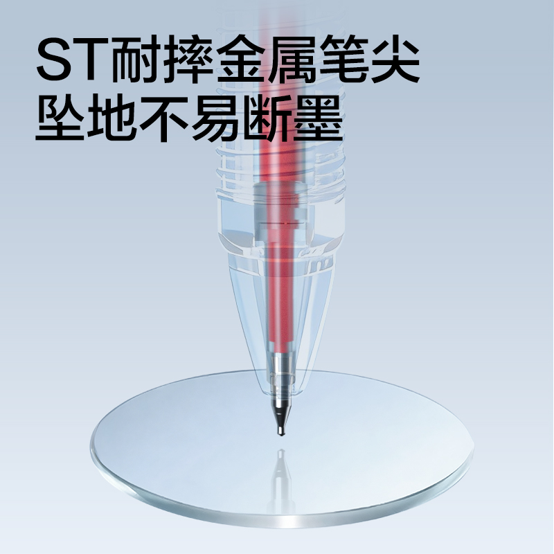 得力SE282秒干常規(guī)按動中性筆替芯0.5mmST筆頭(紅)(支)