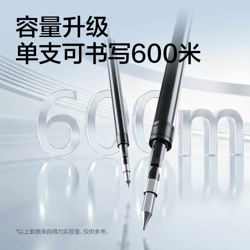 得力SE286臻順滑常規(guī)按動中性筆替芯0.5mm雙球珠CS筆頭(黑)(支)
