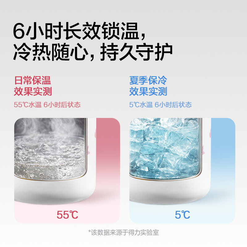 得力LL663學生保溫杯(雙飲杯)(480mL)(綠色)(彩盒裝)
