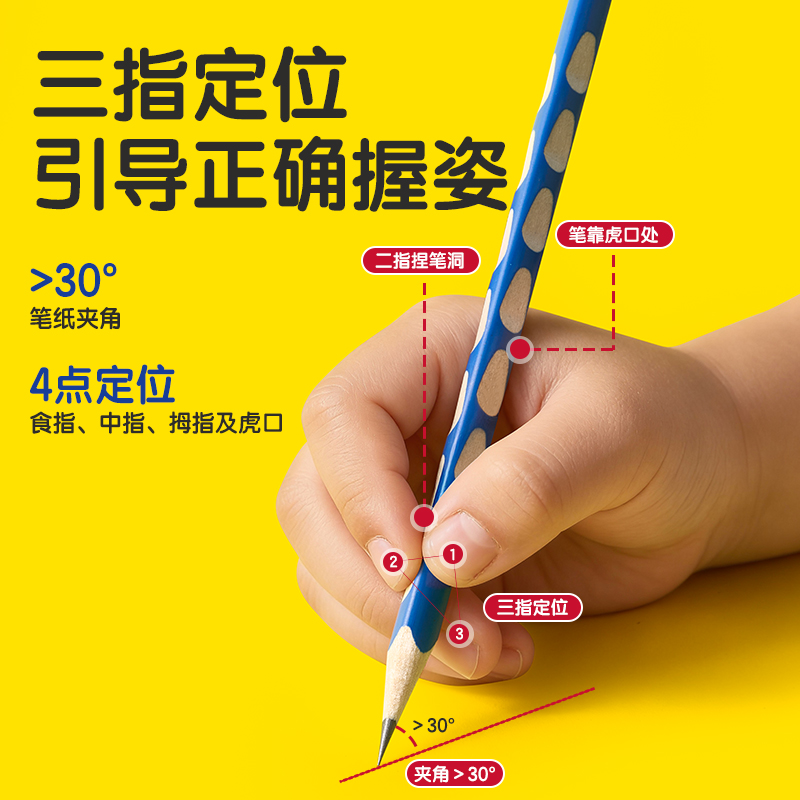 得力HC863-HB優(yōu)+洞洞書(shū)寫(xiě)鉛筆HB(藍(lán))(50支/筒)