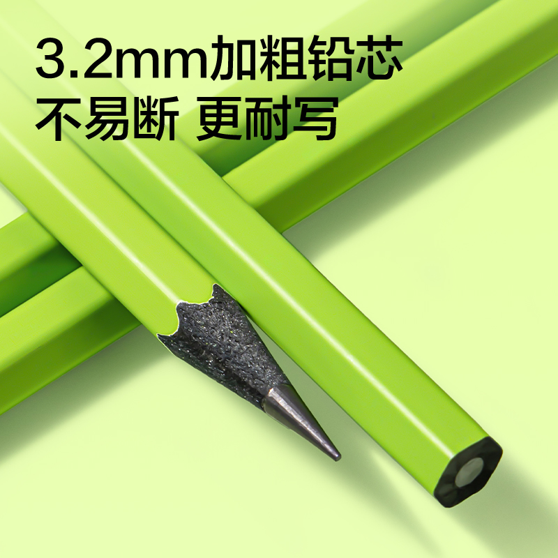 紐賽NS816-2BD六角小綠桿書寫鉛筆2B(綠)(10支/盒)