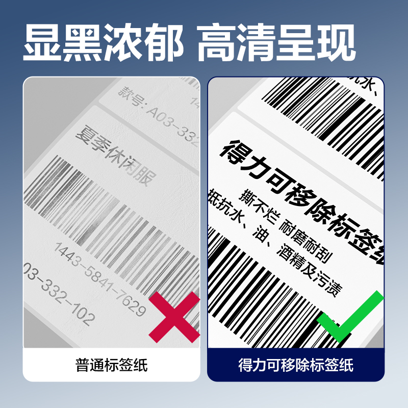 得力ZG756可移除標(biāo)簽紙100*100mm*500枚(白)(1卷/筒)