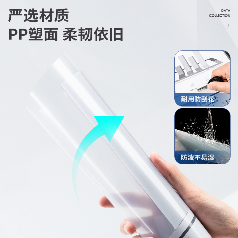 得力PP705_25mm三角抽桿夾(白)(5個/包)