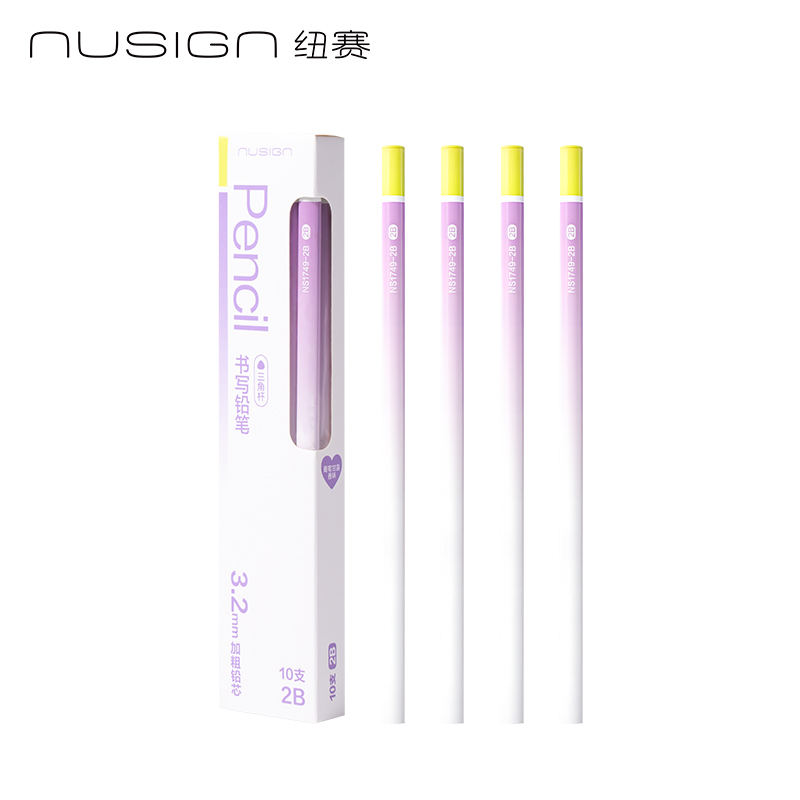 紐賽NS1749-2B葡萄香味六角桿120紐賽鉛筆2B(混)(10支/盒)