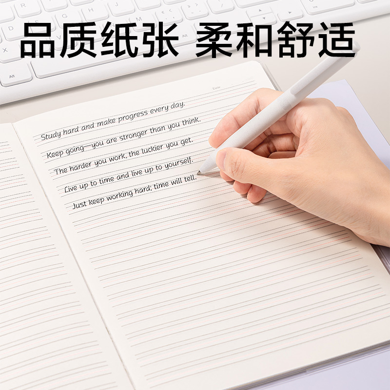 得力T1680-JX簡系巨透膠套本16K 80張(英語)(本)