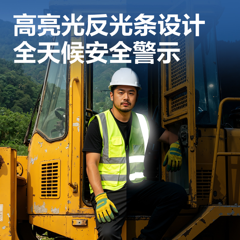 得力得心LQ660反光背心-XL碼(熒光黃)(1件/袋)