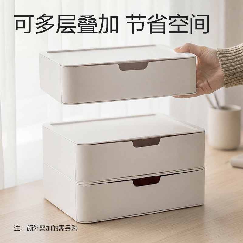 得力XDM218組合抽屜大件套(白色)(套)