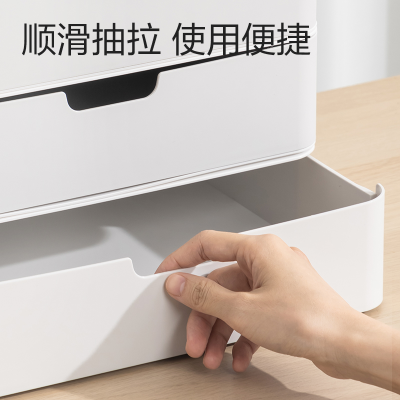 得力XDM218組合抽屜大件套(白色)(套)