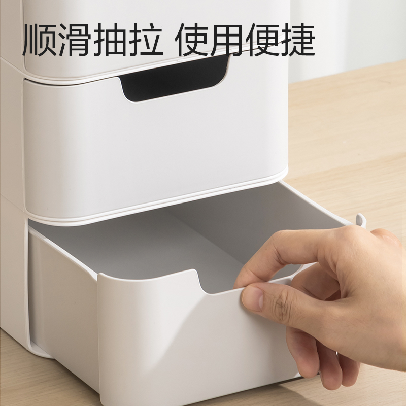 得力XDM216組合抽屜小件套(白色)(套)