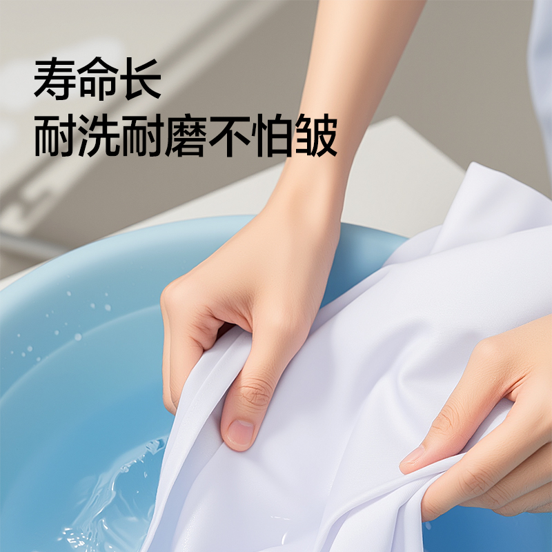 得力LQ646紐扣長(zhǎng)袖款白大褂X(jué)XXL碼(白)(1件/袋)