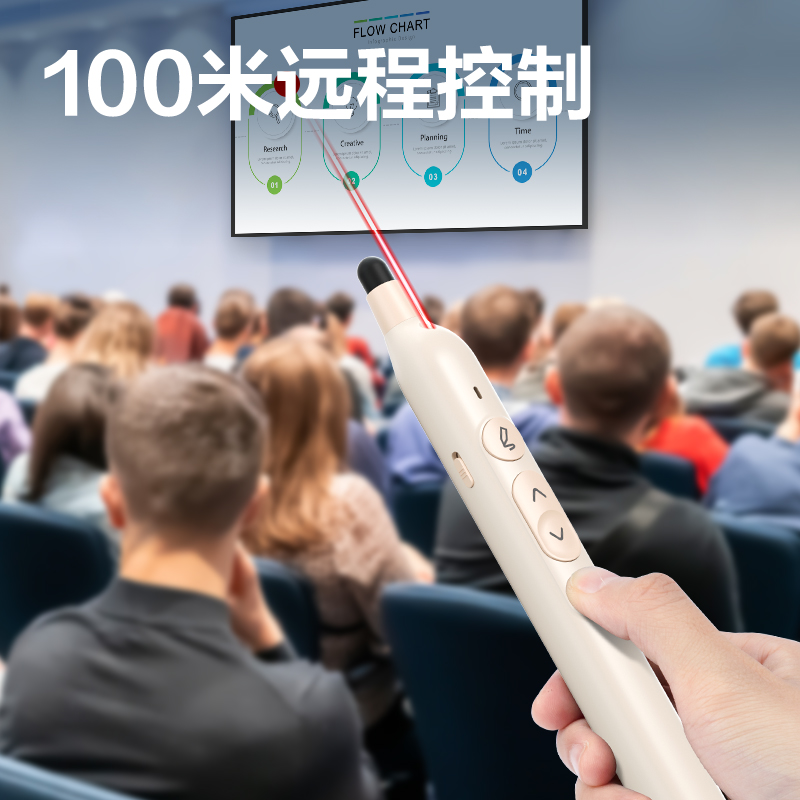 得力MA121激光翻頁筆(粉)(支)