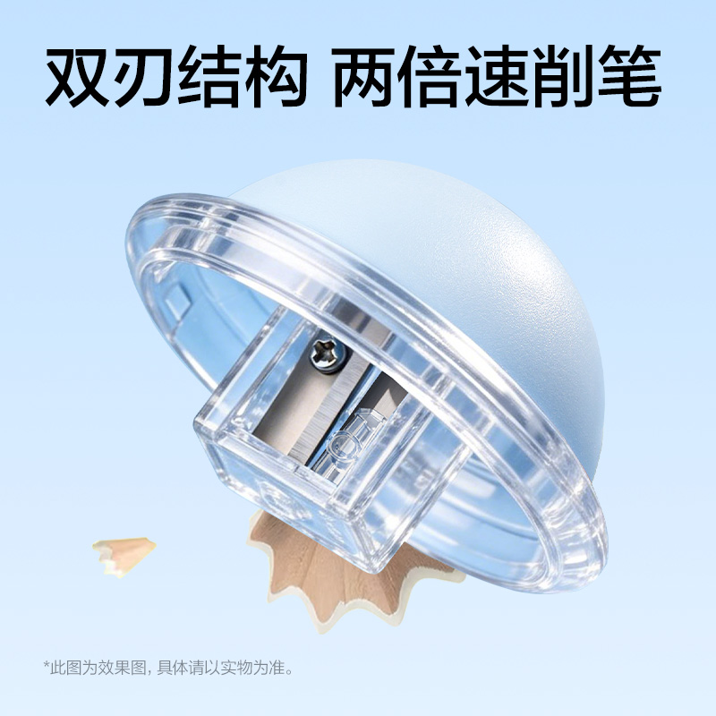 得力VB12雙刃卷筆刀（藍)（個）