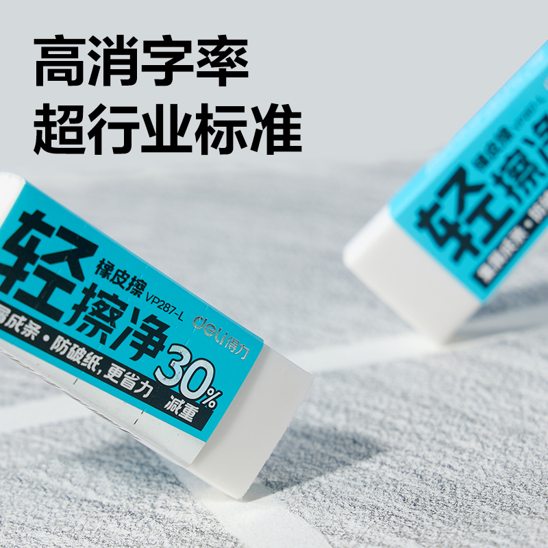 得力VP287-L輕擦凈橡皮擦大號(hào)(白)(塊)