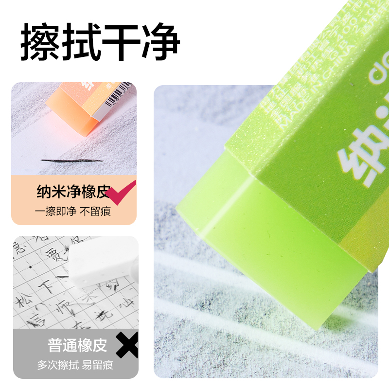 得力VP284-M納米凈果凍色橡皮擦中號(hào)(混)(塊)