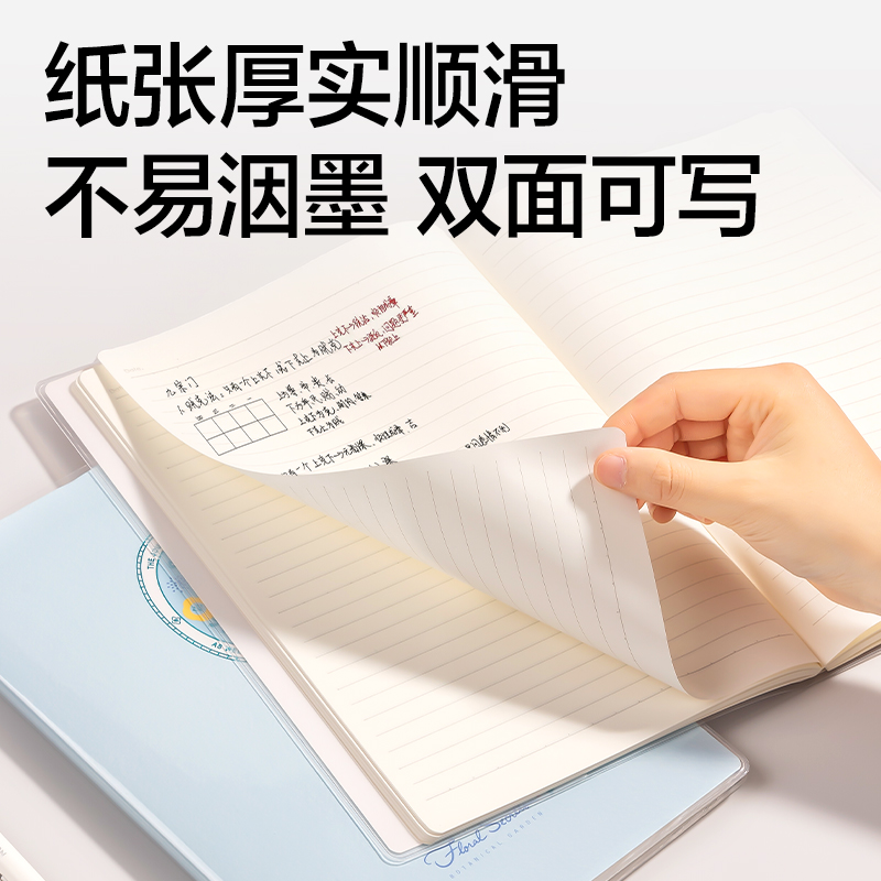 得力T1680巨透膠套本16K 80張(花間筆記)(本)