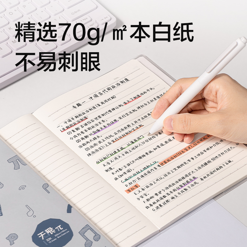 得力T3272巨透膠套本32K 72張(無(wú)限π)(本)