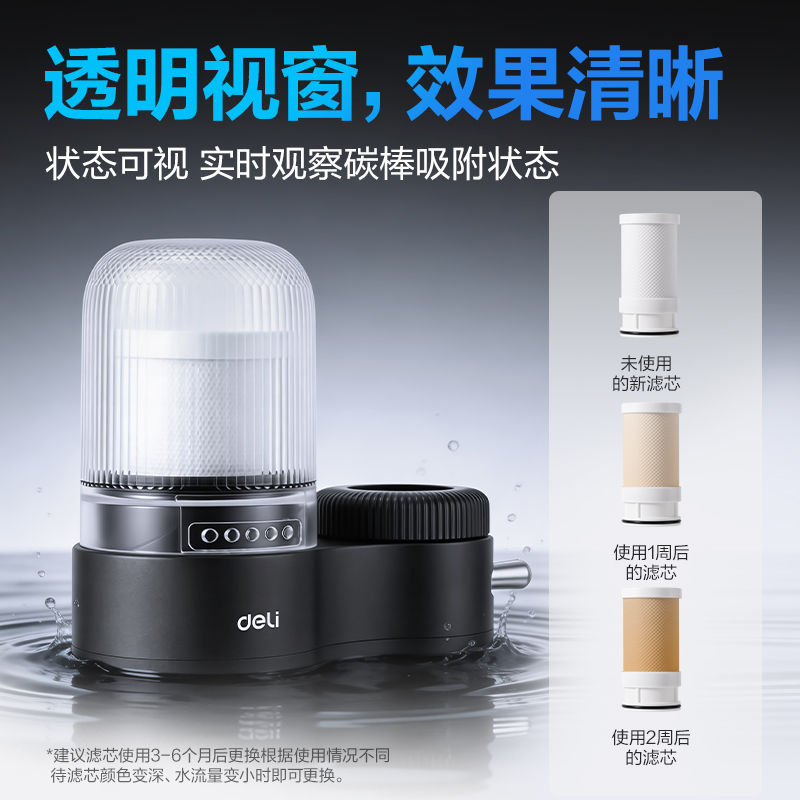 得力LD470龍頭凈水器（一機(jī)一芯）(灰)(臺(tái))