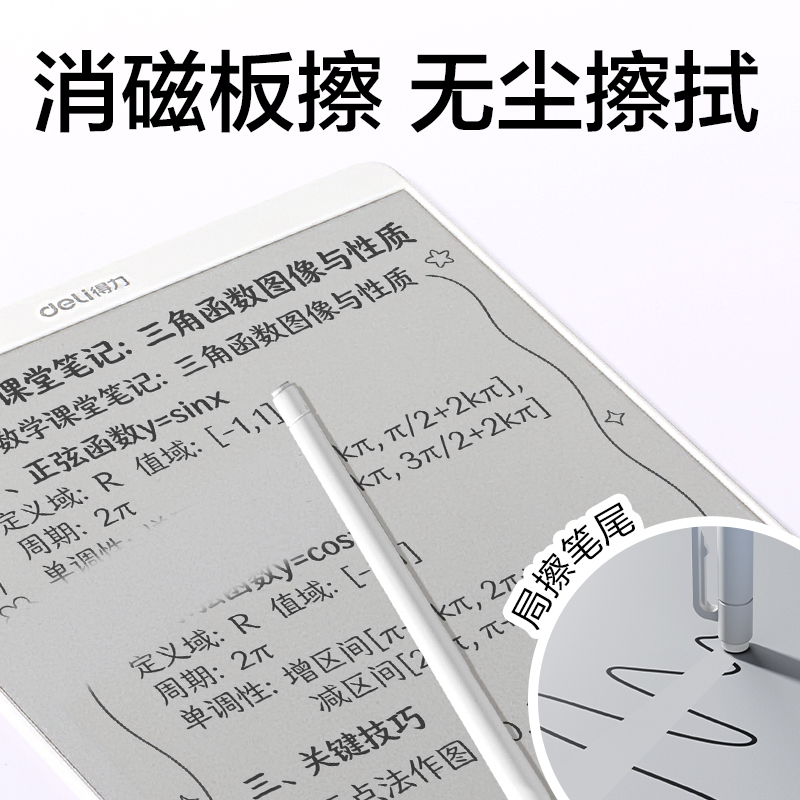 得力MQ168無墨書寫護(hù)眼白板128*190mm(白)(盒)