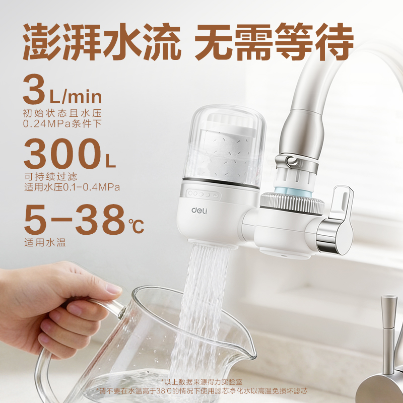 得力LD466龍頭凈水器（一機(jī)一芯）(白)(臺(tái))
