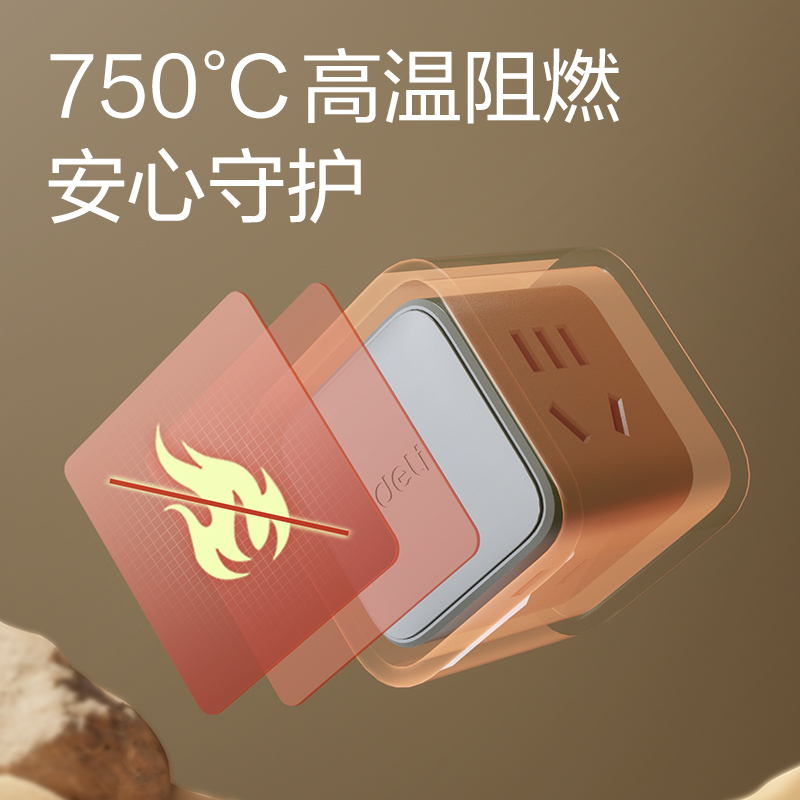 得力LU9422小魔方轉(zhuǎn)換器_2+2_彩盒(白)(個(gè))