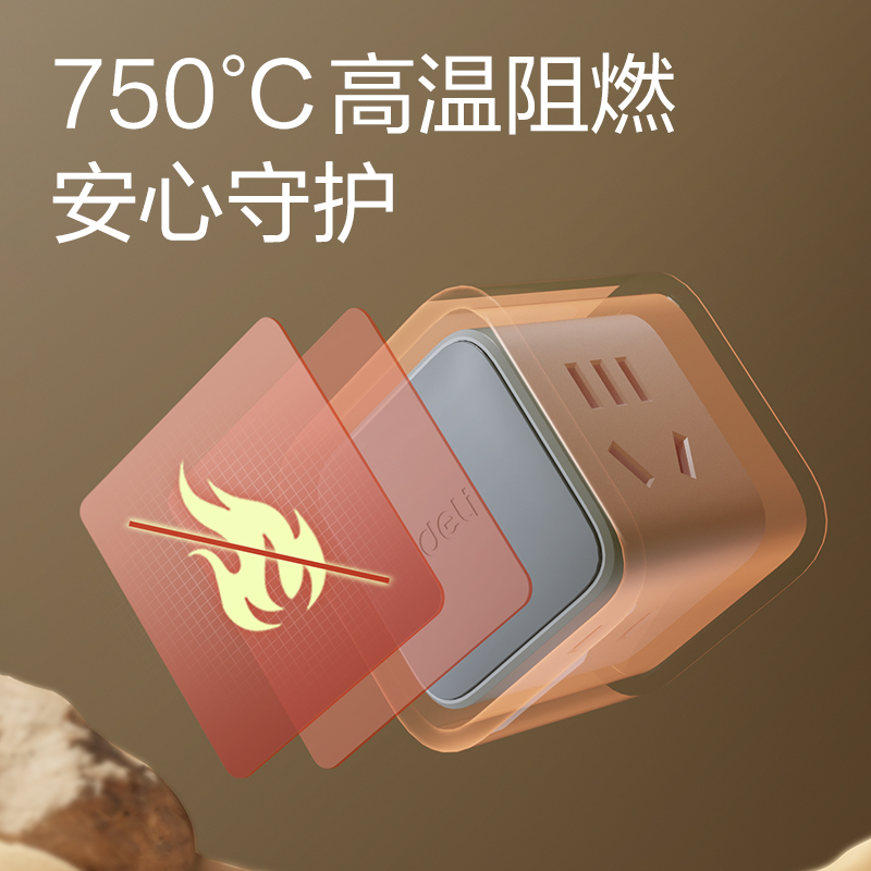 得力LU5422小魔方轉(zhuǎn)換器_2+2_彩盒(白灰)(個(gè))
