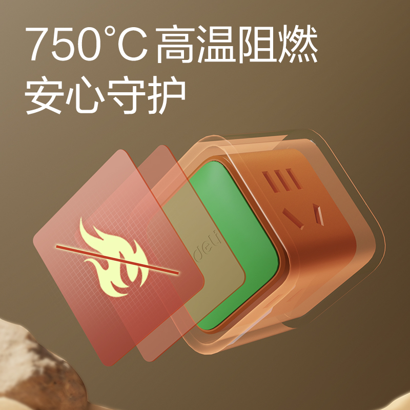 得力LU7422小魔方轉(zhuǎn)換器_2+2_彩盒(胡蘿卜)(個)