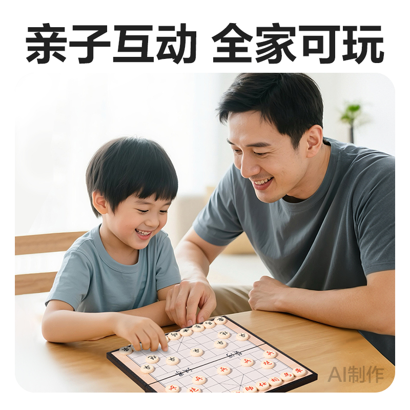 得力YW666-MX中號(hào)磁石象棋(混)(盒)